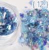 12 Color Irregular Shell Paper Nail Art Glitter Nail Sticker Small Sequin Decoration Tool