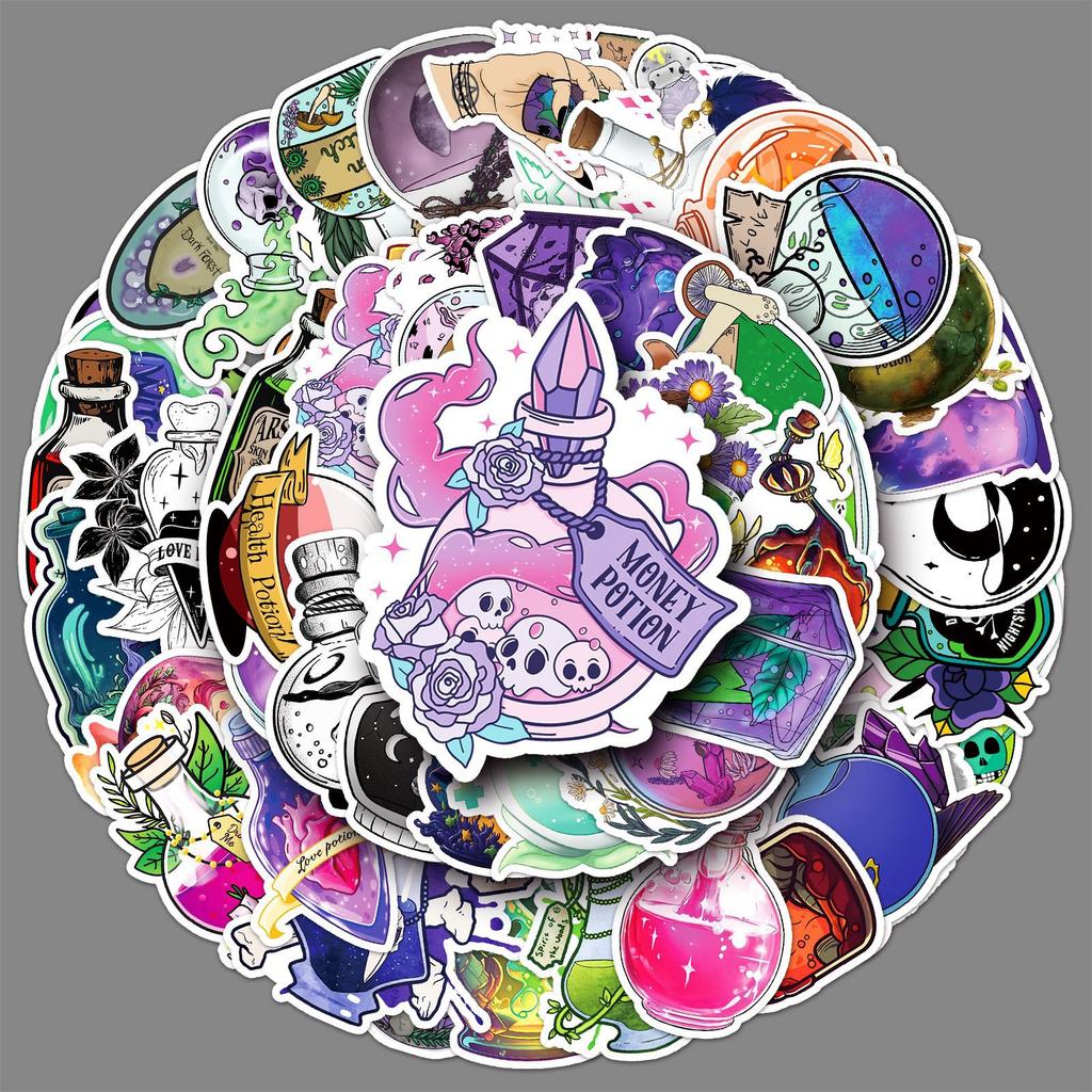 50 Наклеек Граффити Магическое Зелье Персонализированное Креативное Украшение Чехол для Мобильного Телефона Чемодан Стакан для Воды Водонепроницаемые Наклейки