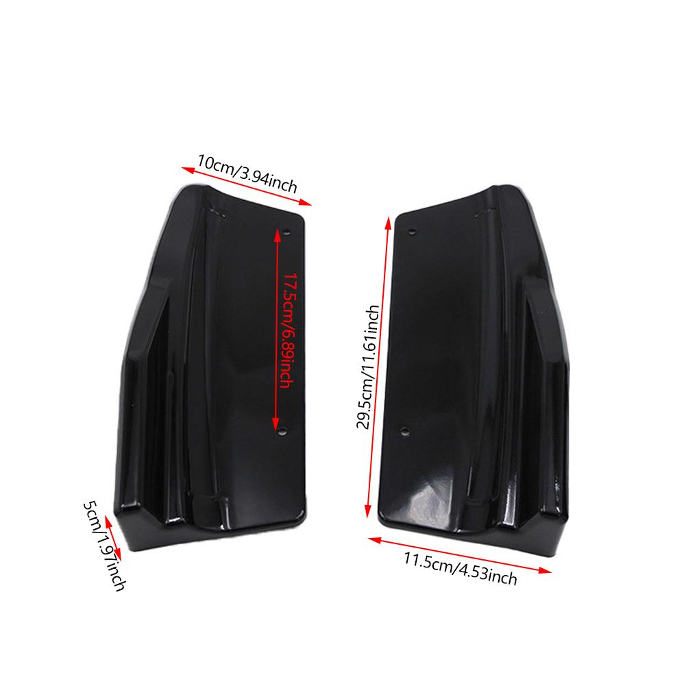 2Pcs Universal Carbon Fiber Car Rear Bumper Protector Rear Diffuser Side Lip & Corner Protector Kit Auto Body Styling Accessory