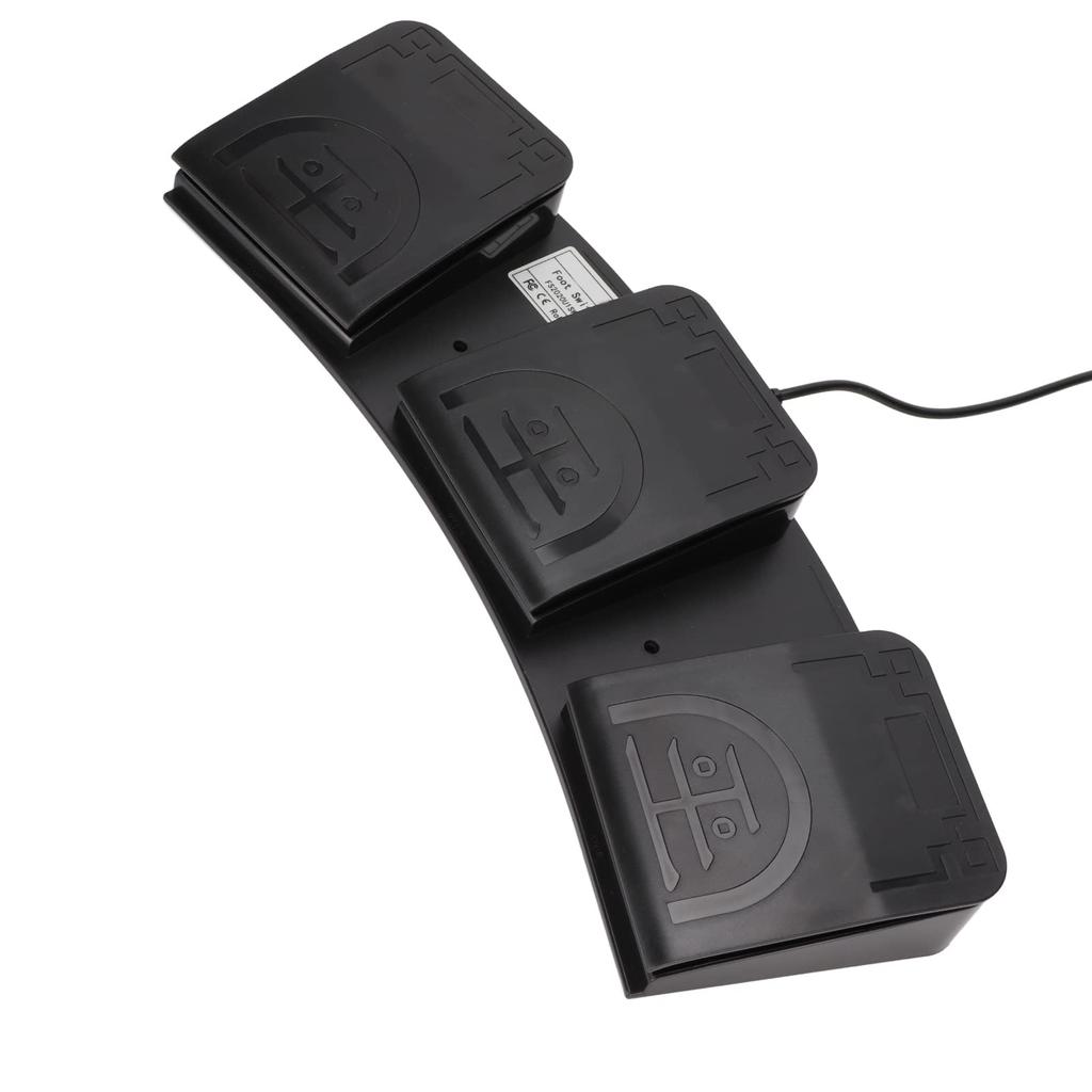 USB-педаль тройной ключ MIDI-контроллер с эргономичным дизайном, идеальна для игры, подходит для работы, игр, передачи данных/заводского тестирования, Linux/OS