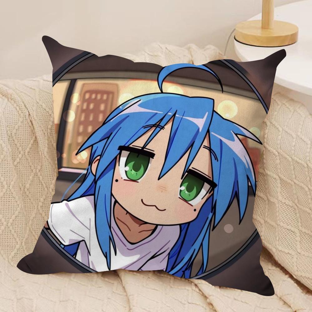 Аниме L-Lucky Star K-konata Наволочка Мягкая Плюшевая Ткань Двусторонняя Печать Наволочка на Подушку для Дивана Для Всех Сезонов Домашний Декор