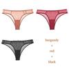 CINOON 3 шт./лот, новые трусики, женское кружевное нижнее белье, сексуальные стринги с низкой талией, прозрачные полые трусы, однотонное мягкое женское белье