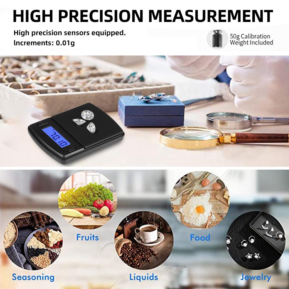 500g X 0.01g Kitchen Mini Scale Electronic Precision Scale Digital Jewelry Scale