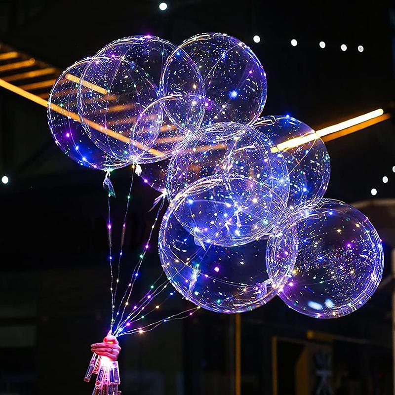 Светящиеся шары, светящиеся шары, светодиодные шары Bobo Fairy Lights, шары с 10-футовыми огнями, гирлянды, гелиевые светящиеся шары на день рождения