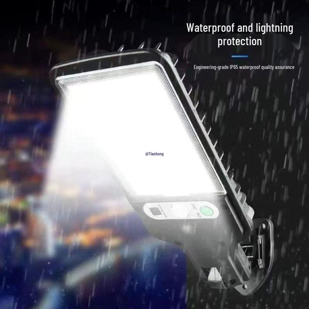 Сверхяркие уличные настенные фонари на солнечной батарее с датчиком движения, водонепроницаемая конструкция