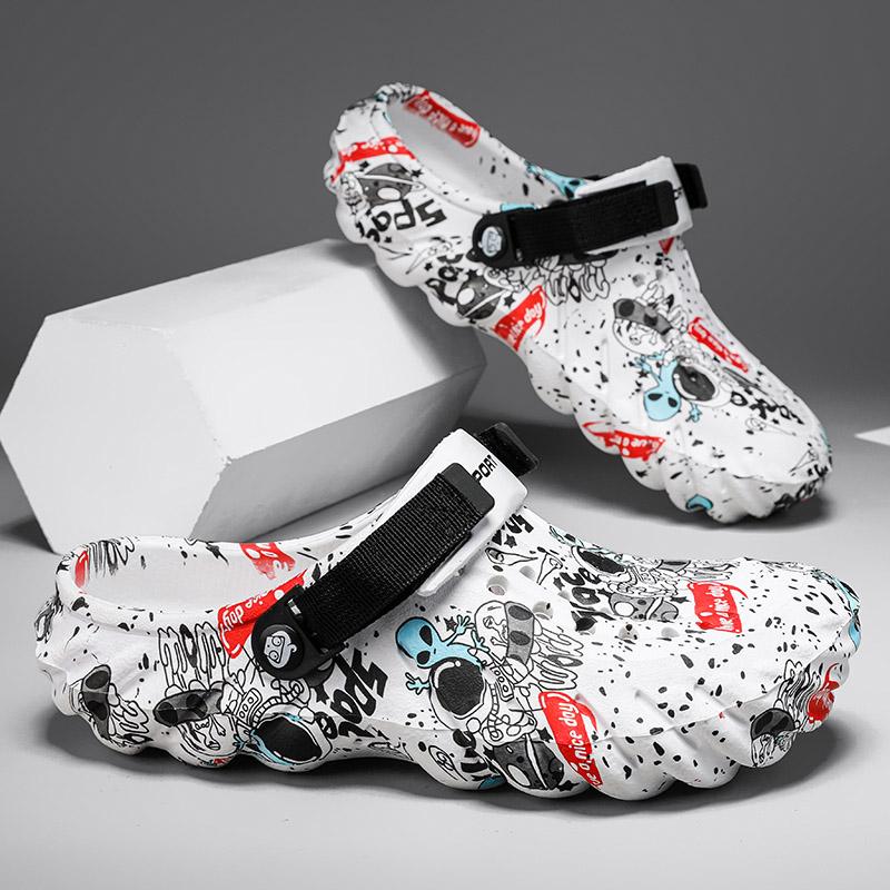 Модные мужские тапочки, удобные пляжные сандалии, нескользящая садовая обувь, обувь для шеф-повара, летняя повседневная обувь, обувь для медсестры, доктора, шлепанцы