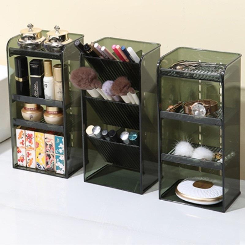 Mirror Cabinet Storage Box Desktop Transparent Dressing Table Skin Care Products Jewelry Makeup Brush Multi-layer Storage Rack Lipstick Storage Rack