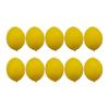 10Pcs/Pack Realistic Artificial Lemon Simulation Yellow Lemon Fruit for Kitchen Party Table Decoration Basket Display
