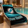 Custom Name Miami Dolphins Beach Towel Personalized Text Soft Towel Swimming Travel Bath Gift