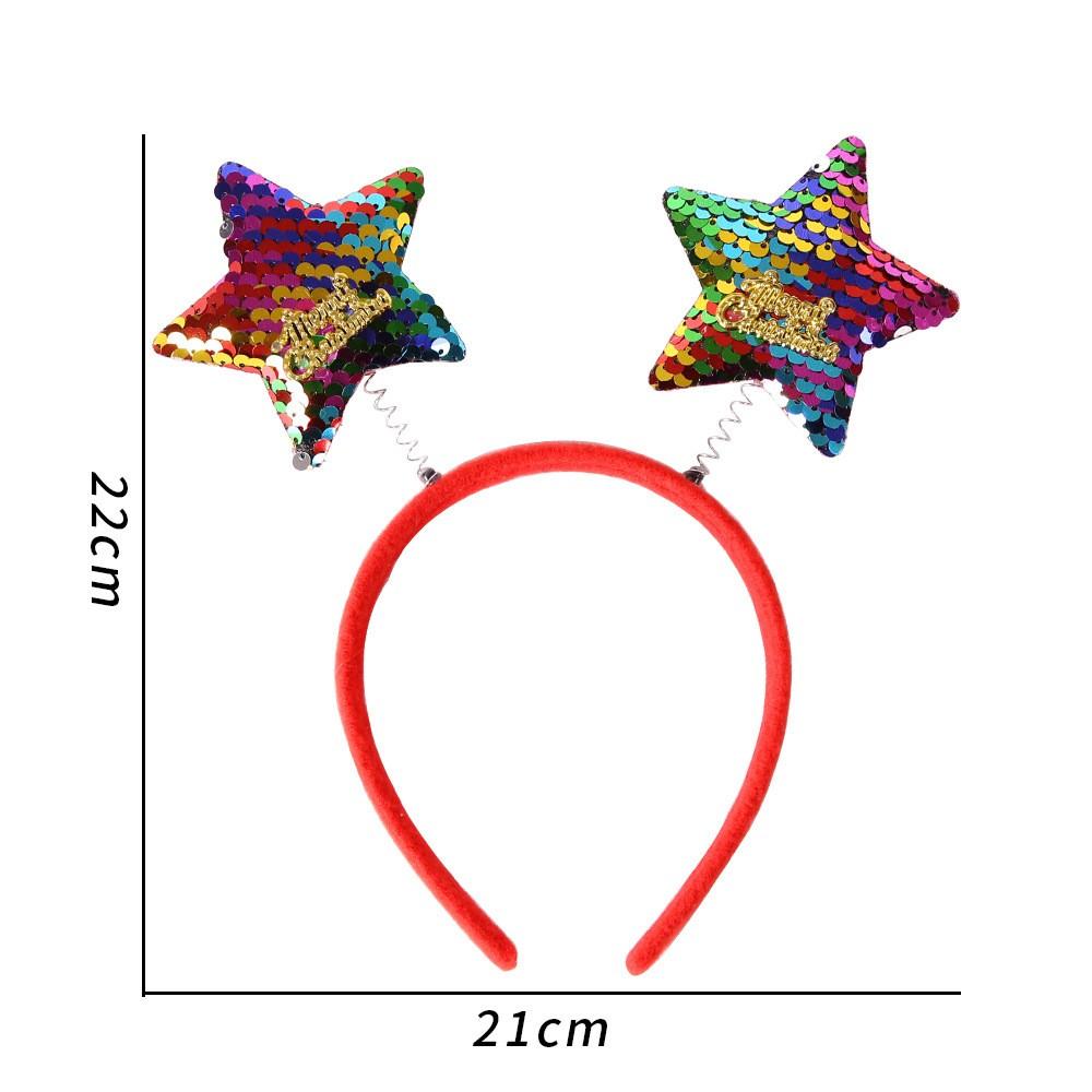 Рождественский фестиваль платье повязка на голову для детей взрослые рога лося звезда Санта-Клаус день рождения новогодний головной убор подарок для детей