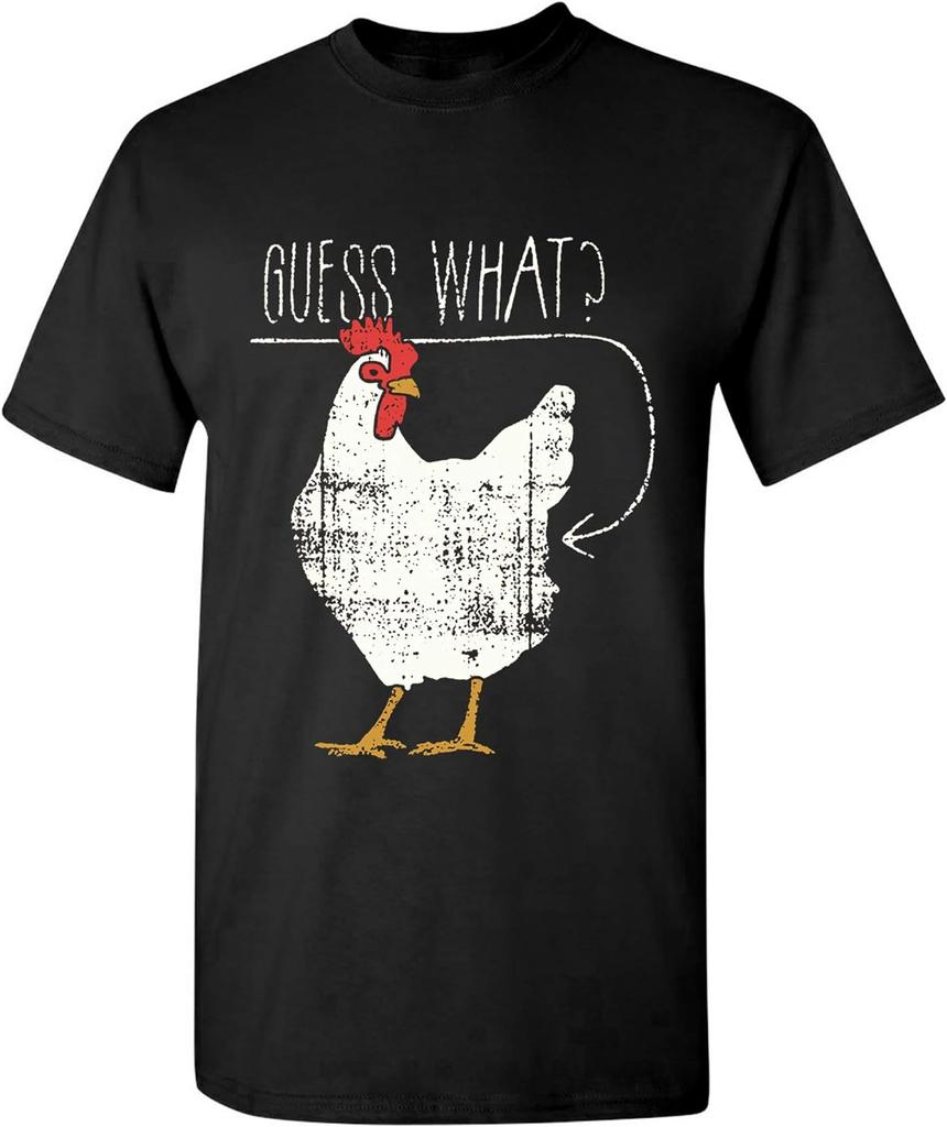 Chicken Butt Basic TShirt Guess What Graphic T Shirts Women Unisex Summer Fashion Casual Cotton T Shirt Streetwear Tops Tee