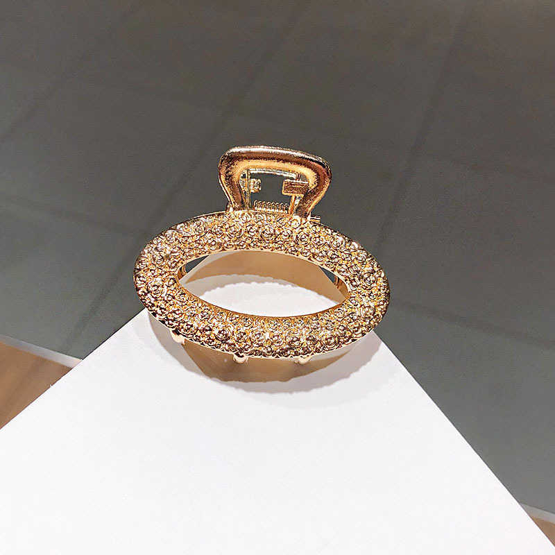 Модные простые геометрические заколки для волос с когтями для женщин и девочек, металлические заколки для волос в форме краба, полые заколки для волос, аксессуары для волос, головные уборы