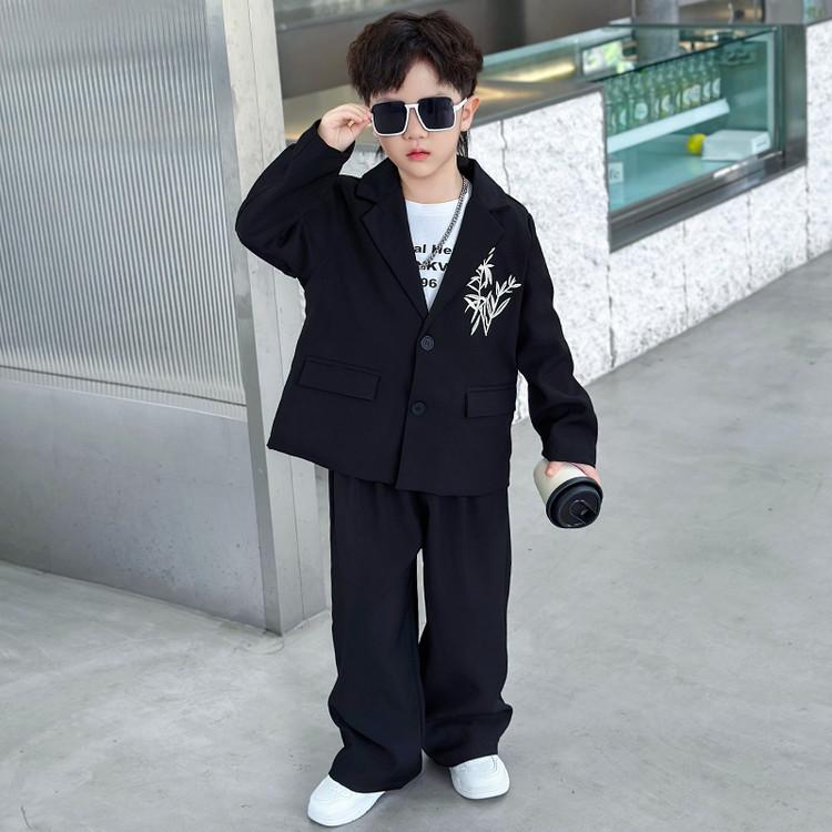 Новый костюм Ханфу для мальчиков в китайском стиле: Вышитый старинный сценический костюм для детей