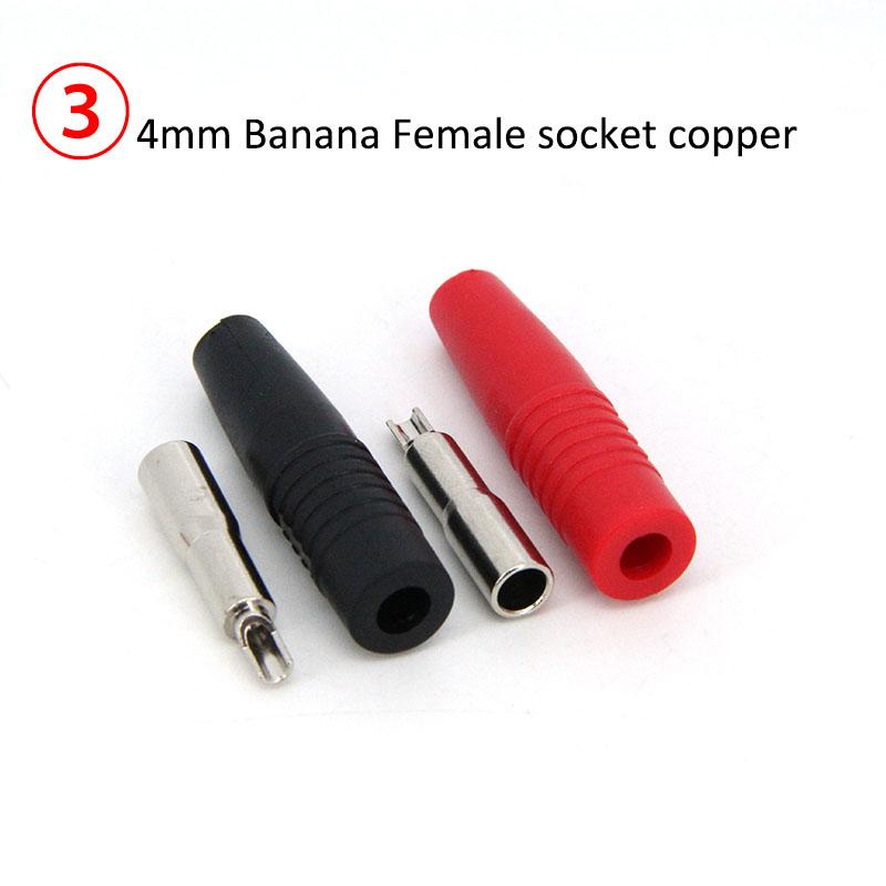 Красный Черный 4 мм банановый штекер-гнездо-гнездо медный разъем аудио динамик адаптер удлинитель изолированный штекер соединитель