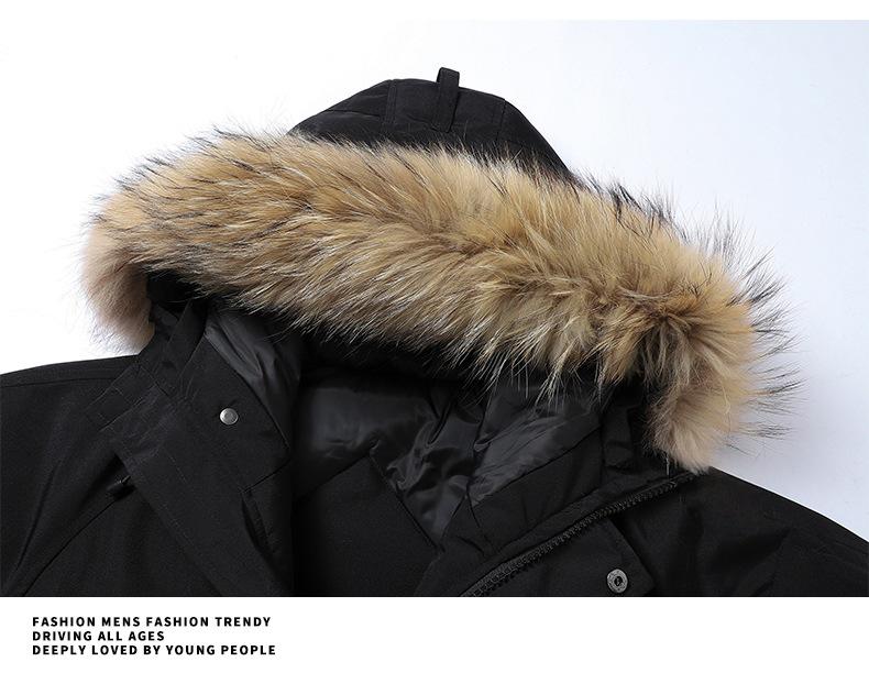 Мужская короткая зимняя куртка на гусином пуху - 80% белого утиного пуха, теплая и утолщенная, в стиле пилот, доступен вариант для пары