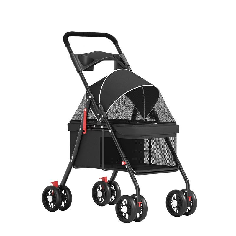 Foldable Pet Stroller for Dogs and Cats - Cross-Border Export