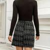 2025 Elegant Houndstooth Short Skirt - Autumn/Winter Fashion