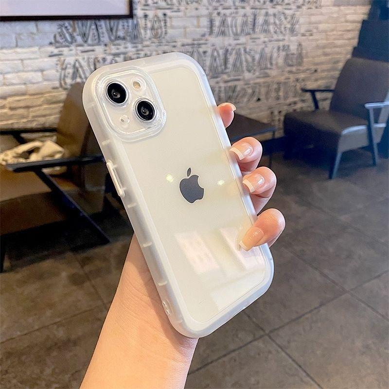 Прозрачный чехол с большим окном для iPhone 11 12 13 14 15 16 17 Pro Max Plus Мягкий ударопрочный чехол из ТПУ Прозрачный желе-чехол