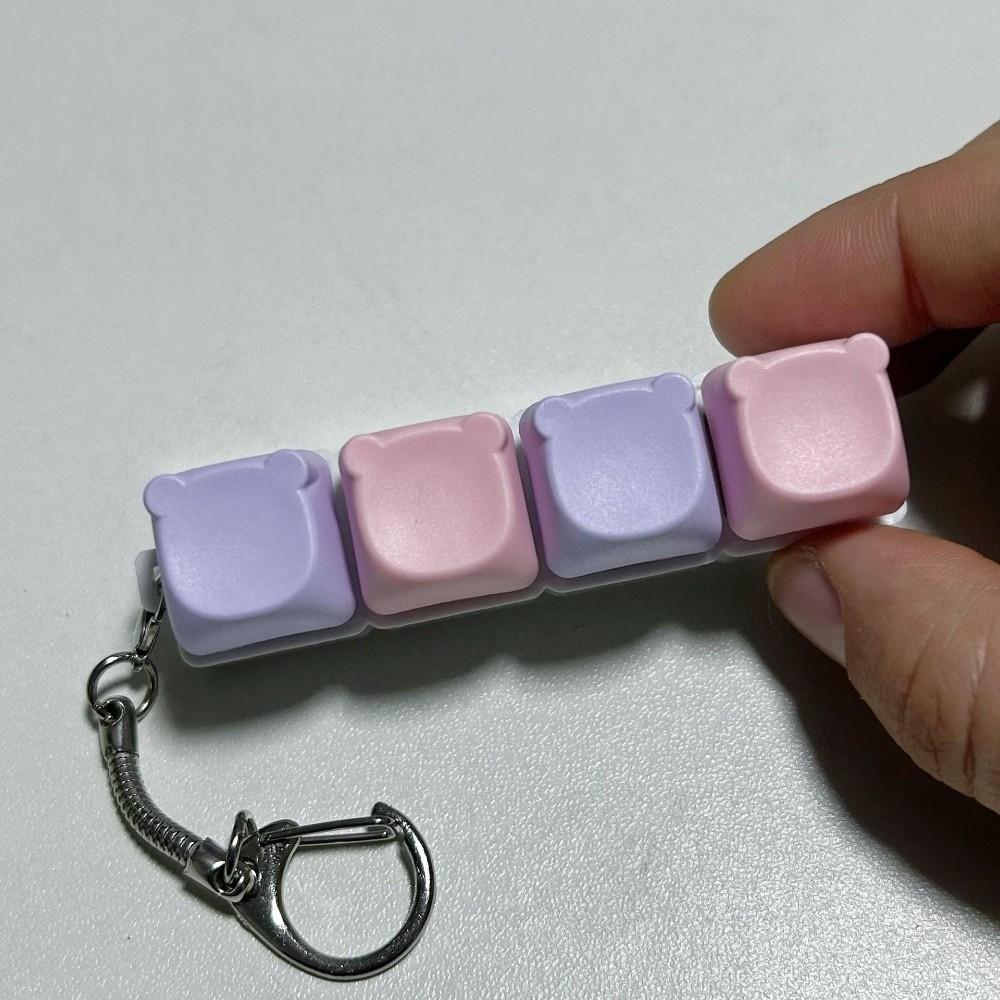 DIY Клавиатура Брелок-Фиджет Ключи Кнопка Игрушка-зажим Новая Насадка на Палец Клавиатуры Развлечение