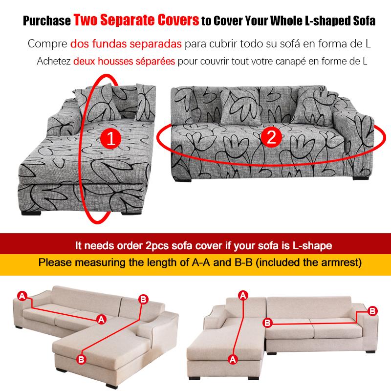 Sectional Sofa Covers Stretch Couch Slipcovers For L Shape Sectional Couch Chaise Sofa Furniture Protector Covers