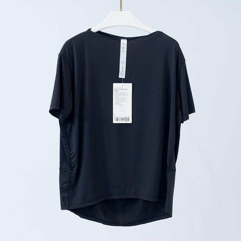 Женский летний ледяной нейлоновый топ для йоги - Защита от солнца, Дышащий, Высокая эластичность, Свободный крой, Удобный короткий рукав для фитнеса