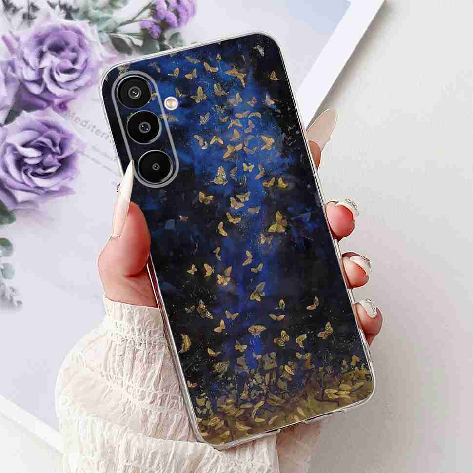 For Samsung Galaxy M16 5G Case Colorful Flower Butterfly Soft Silicone TPU Cover For Samsung m16 M16 5G 6.7" Phone Shell Bumper