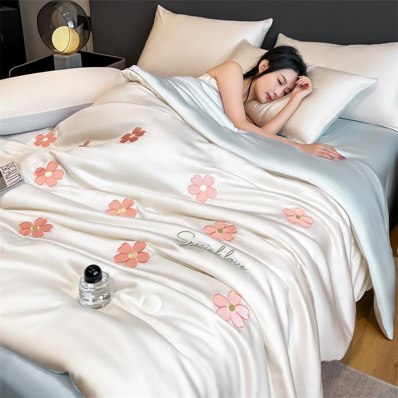 Принцесса Версия Летнее Прохладное Одеяло Мягкий Выстиранный Ледяной Шелк Машинная Стирка Для Женщин Девушек Одеяло с Кондиционером Одеяло Постельное Белье
