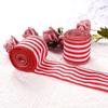 1Pc Christmas Tree Decoration Christmas Ribbons Indoor Outdoor Gift Packaging Ribbon Striped Ribbon