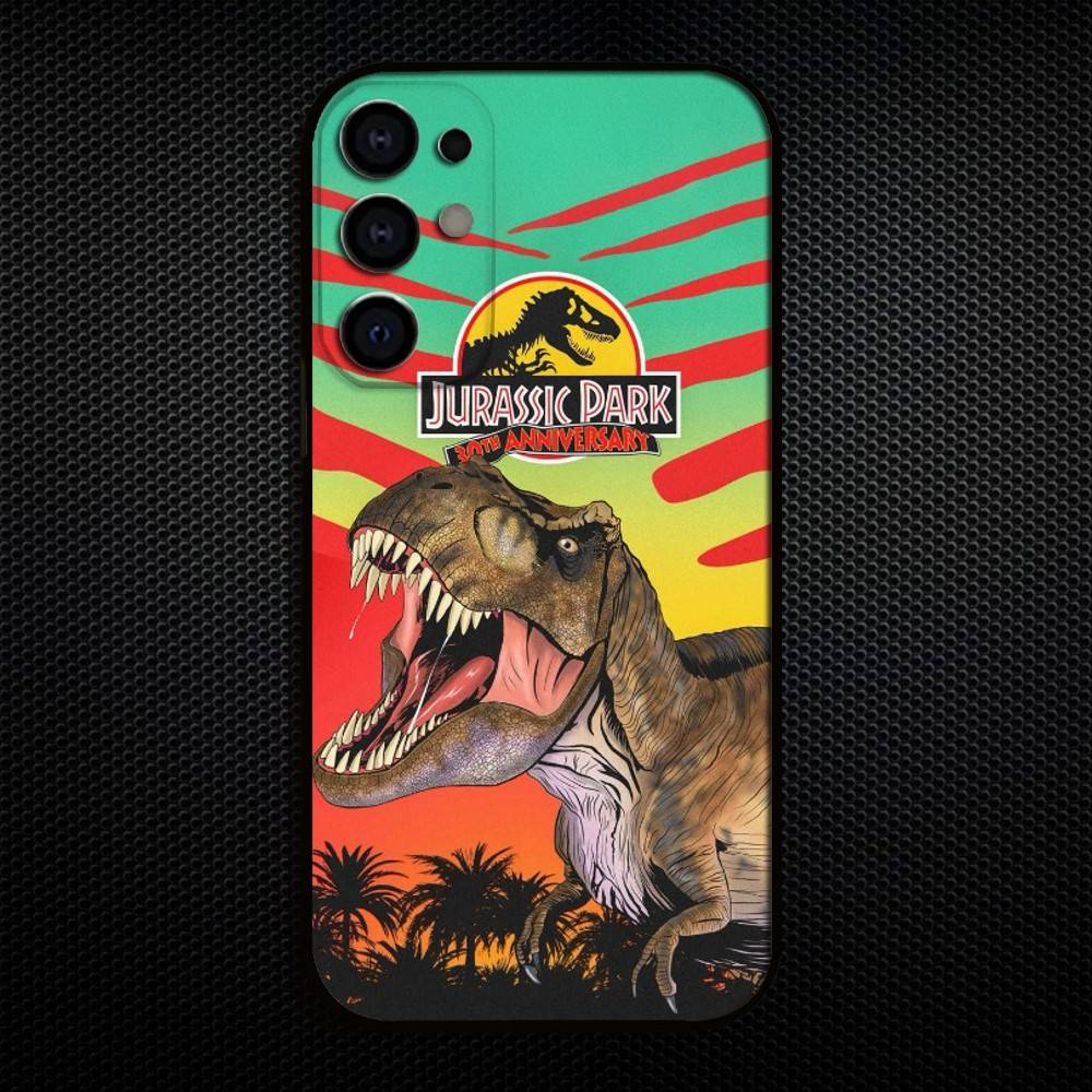 J-Jurassic Park Dinosaur World Phone Case For Samsung S25,S24,S23,S22,S21,S20,Plus,Fe,Lite,Others Black Cover