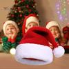 Унисекс Рождественская шапка Санты, очень большая и толстая новогодняя шапочка для вечеринки, контрастный цвет, эластичный толстый плюшевый декор, Санта-Клаус, косплей, взрослый праздничный головной убор