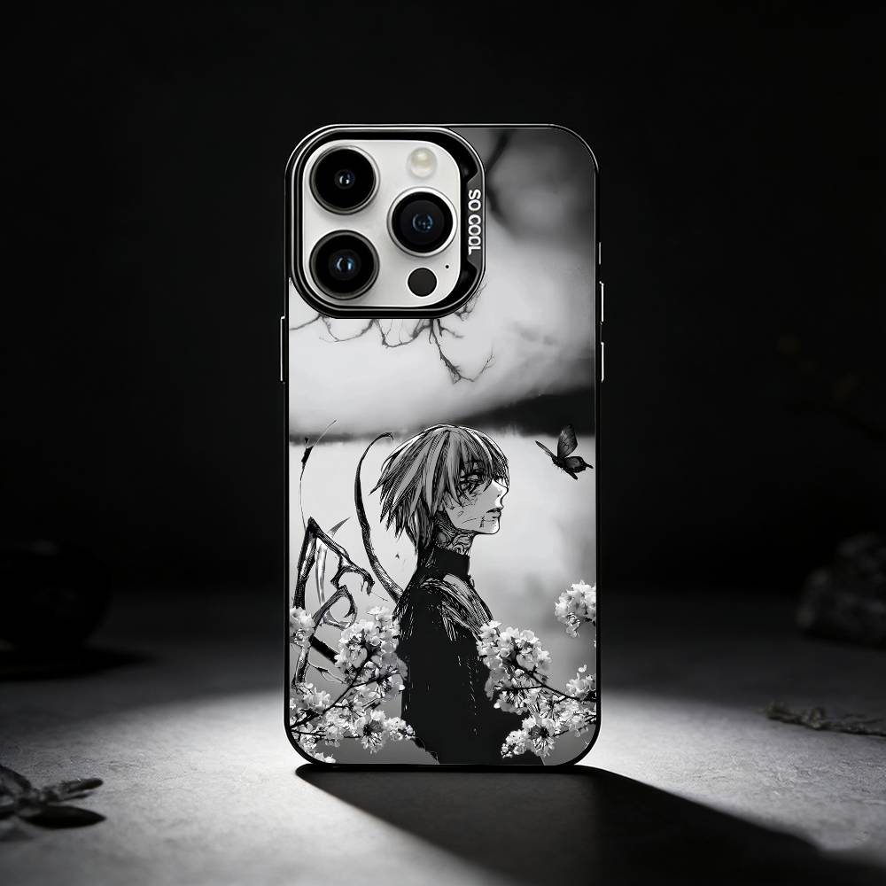 Чехол для телефона Tokyo Ghoul для iPhone 17,16,15,14,13,12,11 Plus,Pro Max,XS,Цветной серебристый чехол для телефона