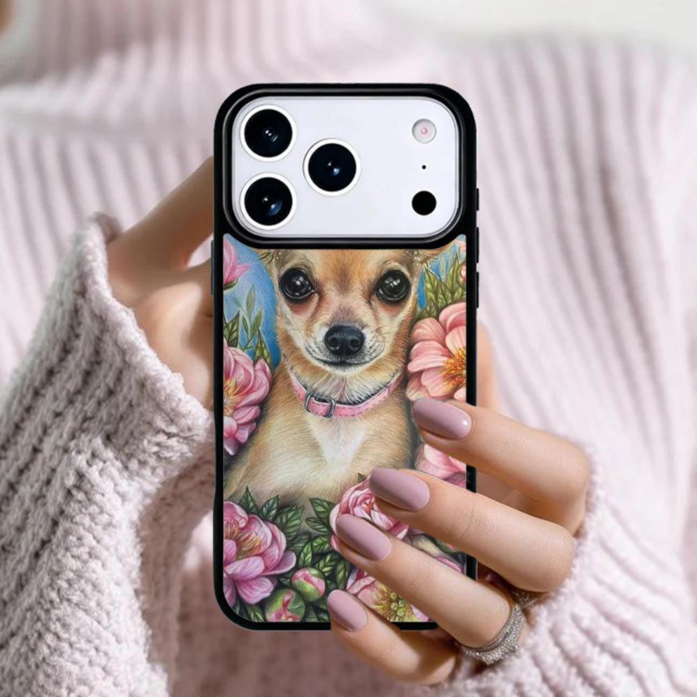 Чехол для телефона с изображением чихуахуа, милое животное, для Apple iPhone 17 Air 16E 15 14 Plus 13 12 11 Pro Max Mini, чехол
