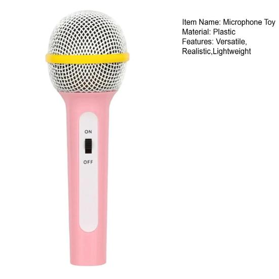 Игрушечный сценический микрофон Образовательный игрушечный микрофон для детей Реалистичный легкий пластиковый Ролевая игра Пение Ведение интервью Подарок для детей