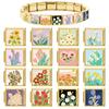 Multifuntional Bracelet Band Link Tool Stainless Steel Texture Flower Modular Connection Bracelet Charm for Jewelry