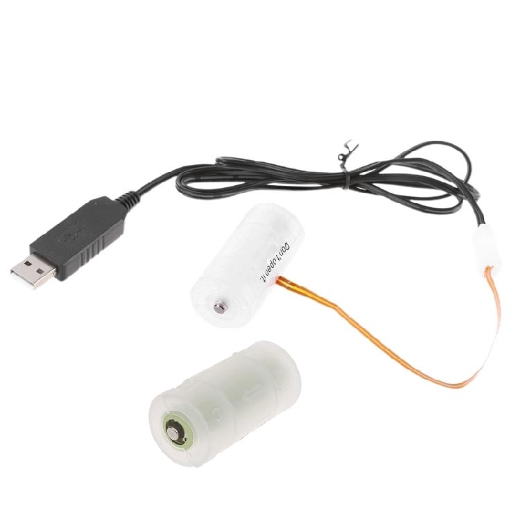 USB Батарея 3В LR14 C Батарея Исключатель Кабель Замена 2 шт. 1.5В C Батарей для Светодиодной Подсветки Электронной Игрушки Световые Полосы