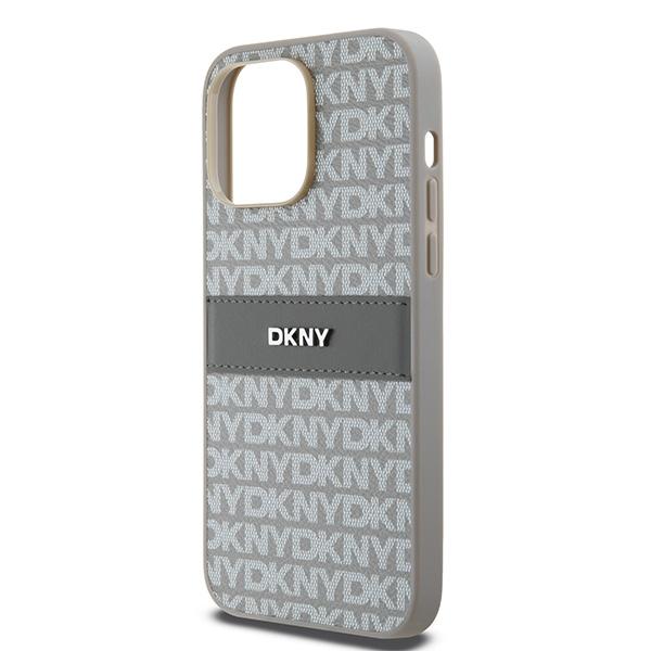 Dkny Dkhcp14Lprthsle Iphone 14 Pro6.1 Beżowy/Beige Twarde Etui Skórzany Pasek Mono & Metalowe Logo