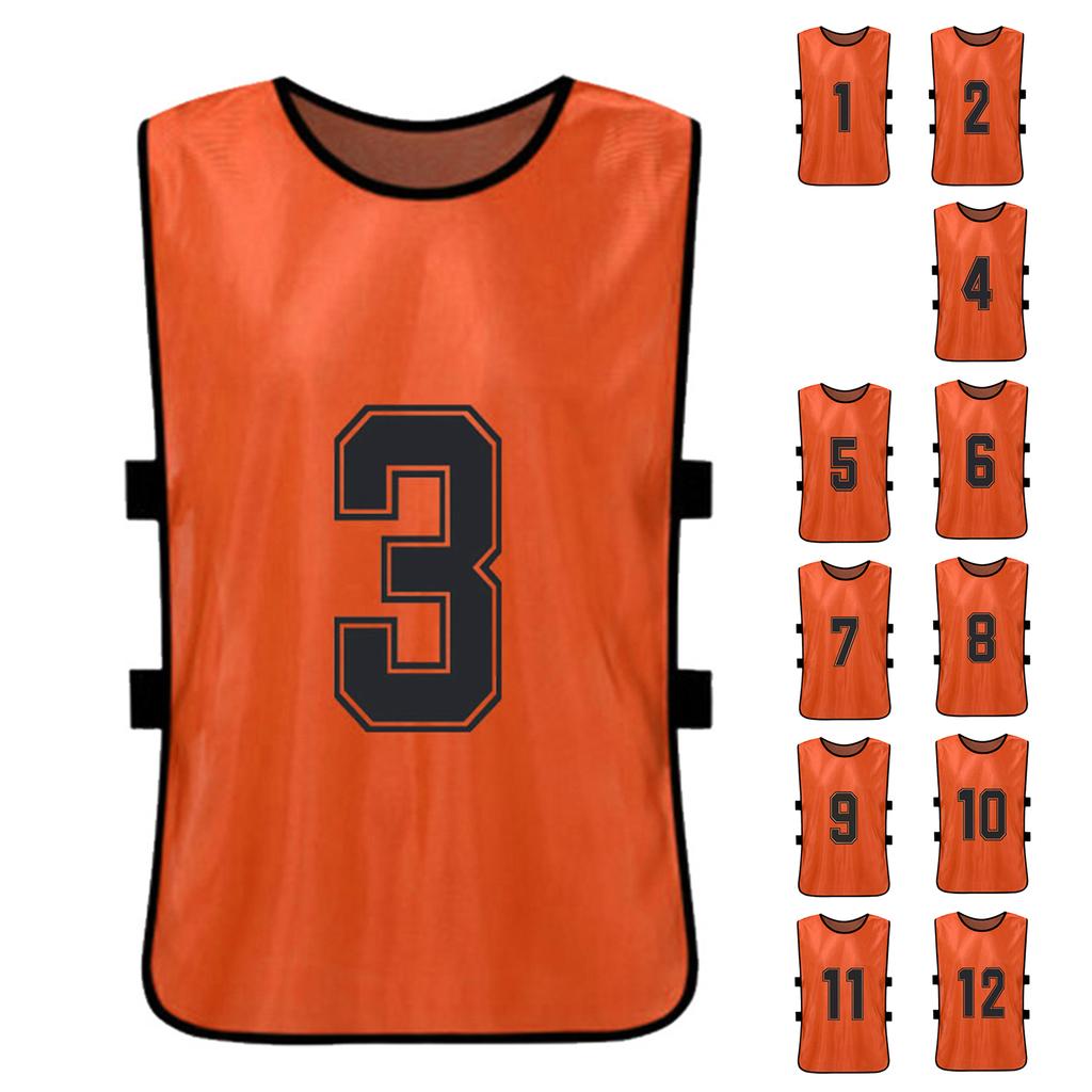 6PCS Kid S Football Pinnies Quick Drying Soccer Jerseys Youth Sports Scrimmage Basketball Team Training Numbered Bibs