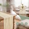 90x400cm Cheesecloth Table Runner Polyester Fiber Fabric Table Runner  Wedding Decor