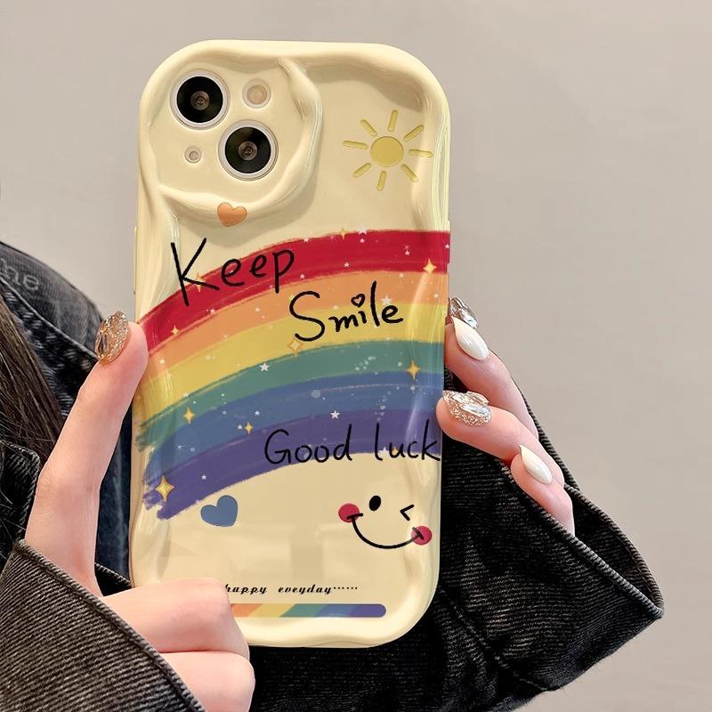 Fresh Strawberry Suitable for Apple 15promax Mobile Phone Case 16 New Women's IPhone14pro 13 Cream Pattern 11