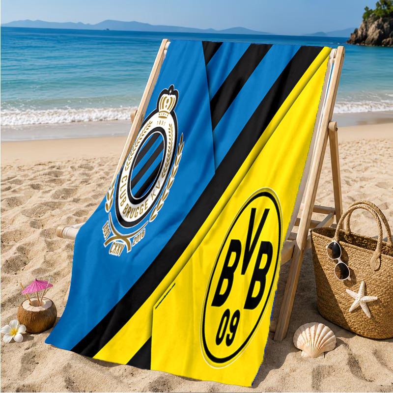 Club Brugge Fc Crest Beach Towel Microfiber Beach Towel, Lightweight and Quick-Dry, for Summer Travel, Swimming Pool Fan Birthday Gift
