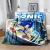 Модное мультяшное игровое фланелевое одеяло S-Sonic, мягкое теплое плед для спальни, гостиной, кровати, путешествий, кемпинга, пикника, подарок ребенку