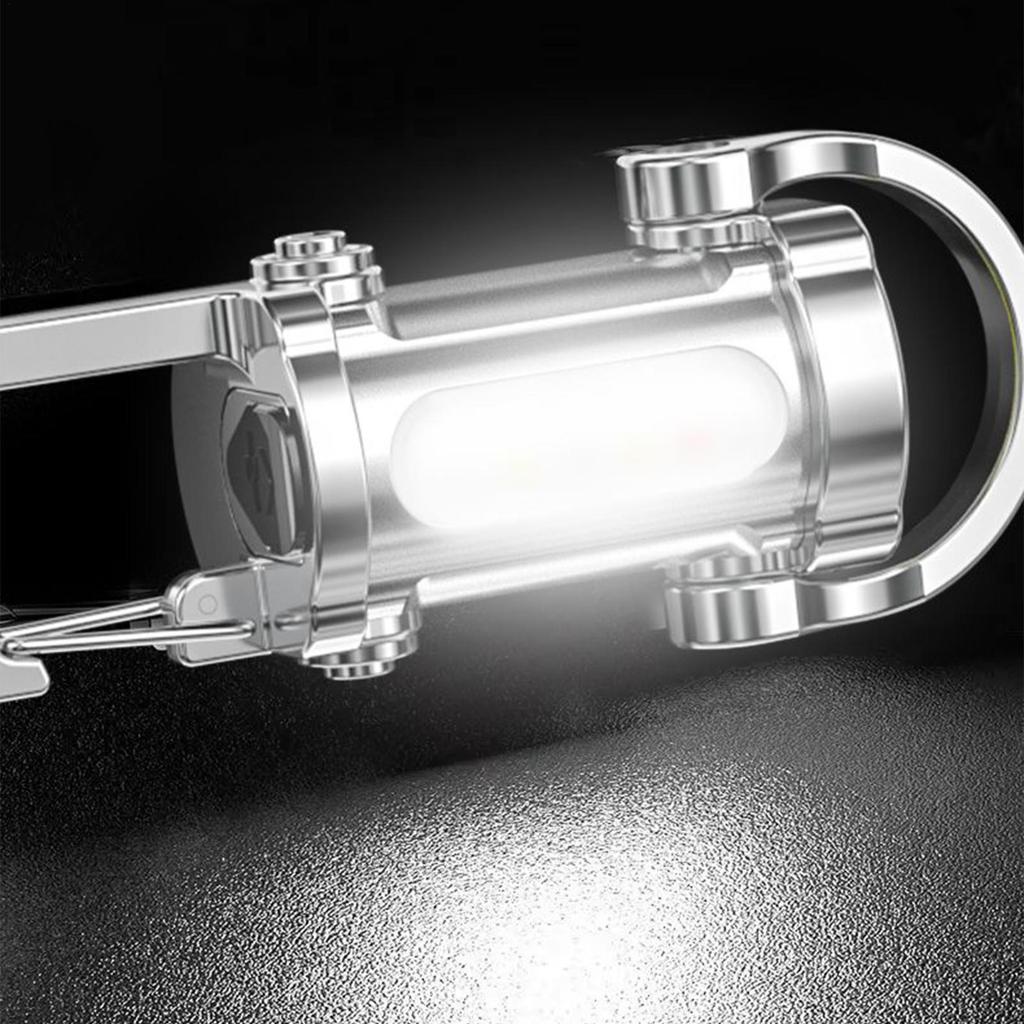 Фонарик-брелок Маленький фонарик-брелок USB-зарядка Всепогодный Яркий Снаряжение для выживания Водонепроницаемый для друзей Мужчин