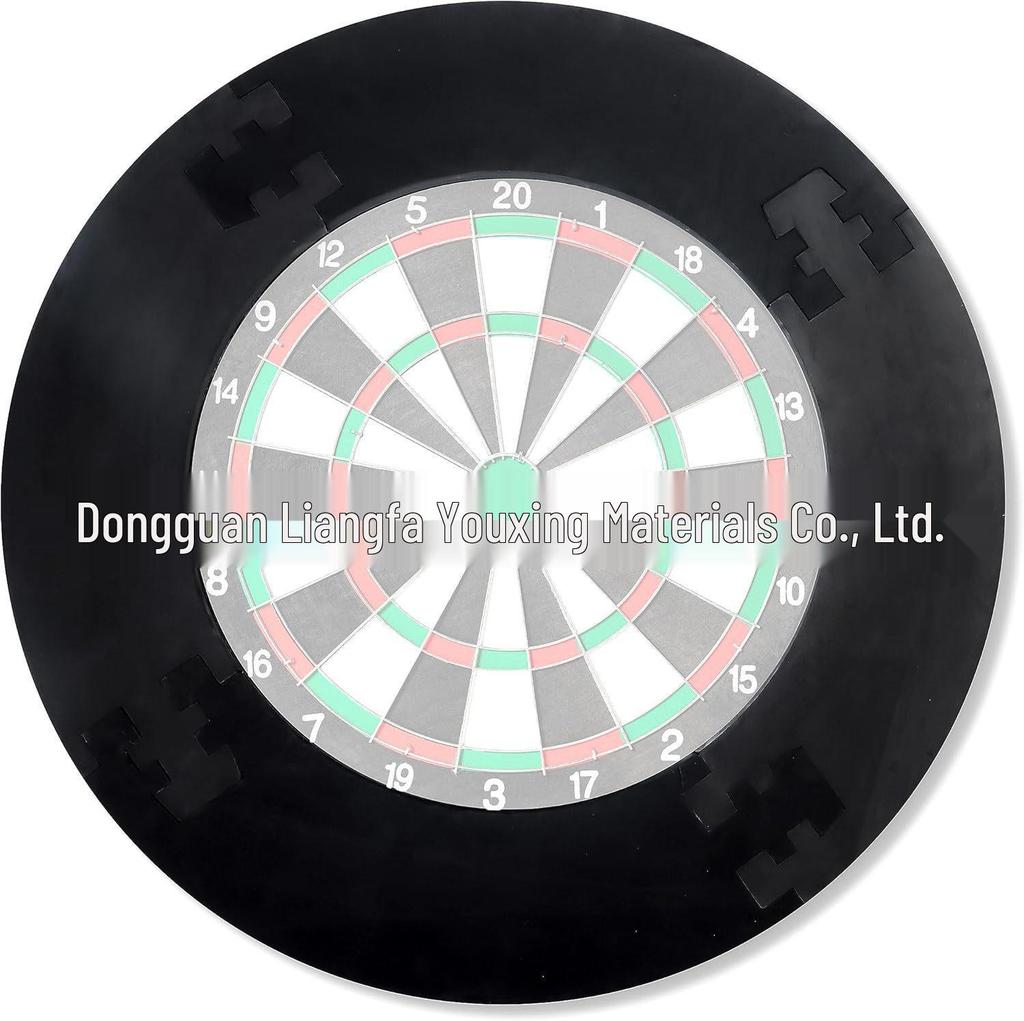 Black EVA Round Dartboard Wall Protector - Mountable, Storable, Splicable, Removable Accessory
