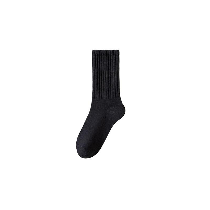 Female Autumn and Winter Cotton Pure Color Leisure Comfortable All Kinds of Anti Bacterial Deodorant Tube Socks