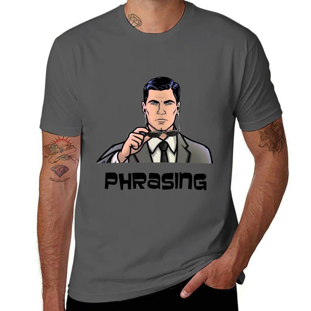 Sterling Archer Phrasing Archer Phrasing Tshirt Casual Everyday Short Sleeve Tshirt