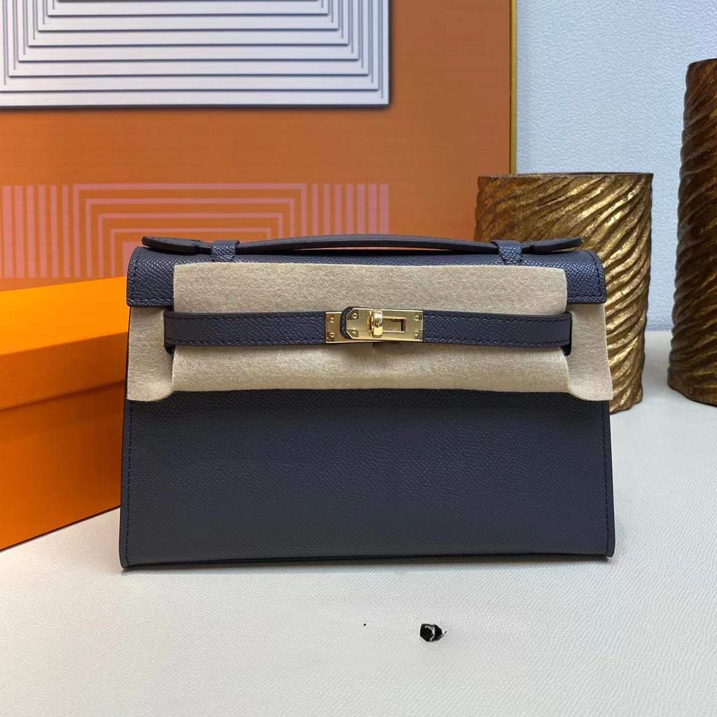 Wholesale New Generation Simple Small Square Bag Single Shoulder Oblique Span Portable First Layer Cowhide Women's Bag Sewing Line