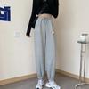Серые спортивные штаны, женские свободные и тонкие повседневные брюки Wild Harlan, осенние корейские студенческие брюки с высокой талией