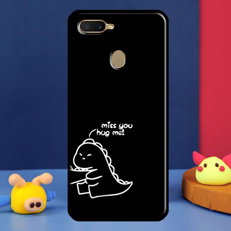 Парный Милый Чехол с Динозавром Для Oppo A16 A76 A96 A58 A78 A98 A5 A9 A91 A15 A17 A77 A52 A72 A74 A94 A54S A57S Чехол