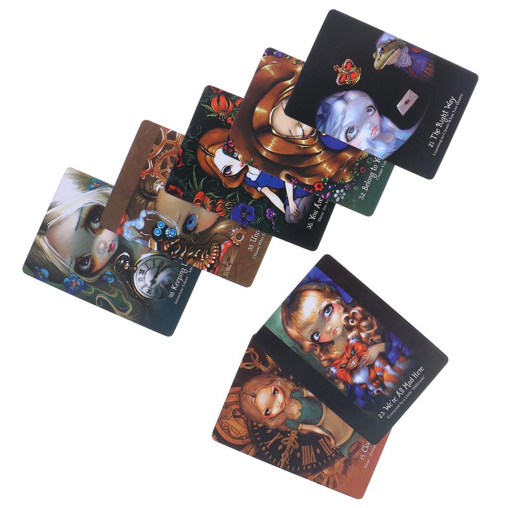 Wonderland Hologram Paper Tarot Cards Divination Playing Cards Interaction Board Game Card
