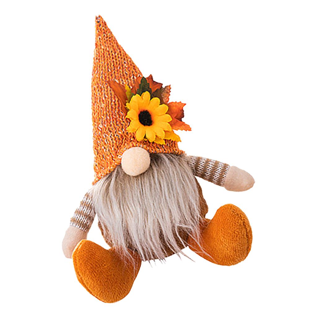 Thanksgiving Gnome Hanging Ornament Knit Hat Harvest Decor Soft Polyester Wall Decor For Home Party DIY